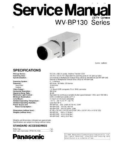 panasonic Abp130e  panasonic Cam WV-BP130 Abp130e.pdf