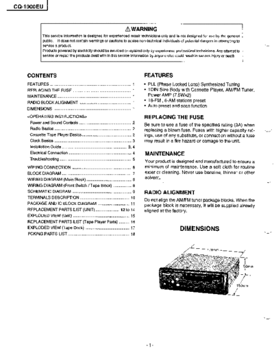 panasonic 90252901  panasonic Car Audio CQ-1000EU 90252901.PDF