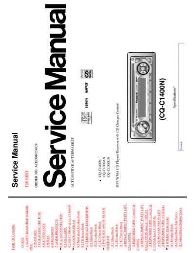 panasonic cq-c1300 1400  panasonic Car Audio CQ-C1300 cq-c1300_1400.pdf