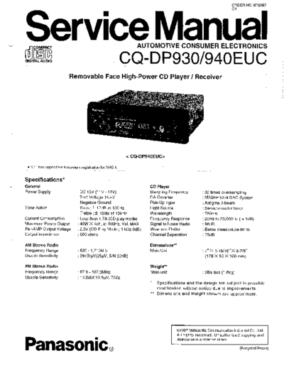 panasonic panasonic cq-dp930 dp940 euc  panasonic Car Audio CQ-DP940 panasonic_cq-dp930_dp940_euc.pdf