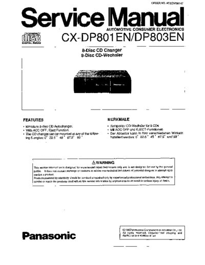 panasonic Ap801en  panasonic Car Audio CX-DP803 Ap801en.pdf