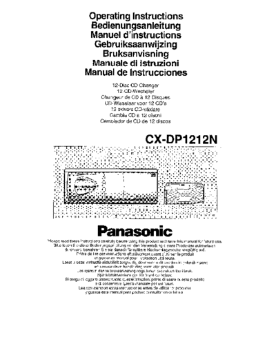 panasonic bdp1212  panasonic Car Audio CX-DP1212 bdp1212.pdf