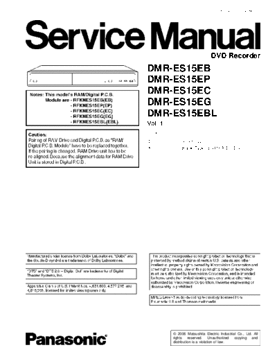 panasonic DMR-ES15EC  panasonic DVD DMR-ES15 DMR-ES15EC.pdf