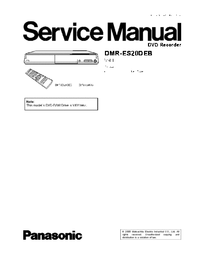 panasonic MAD0507005CE A DMR-ES20DEB  panasonic DVD DMR-ES20 MAD0507005CE_A_DMR-ES20DEB.pdf