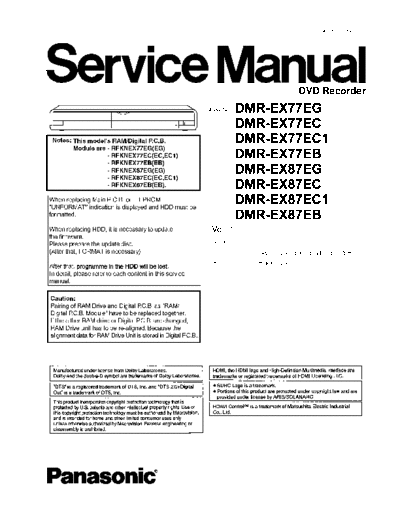 panasonic hfe   dmr-ex77 ex87 service en  panasonic DVD DMR-EX77 EX87 hfe_panasonic_dmr-ex77_ex87_service_en.pdf