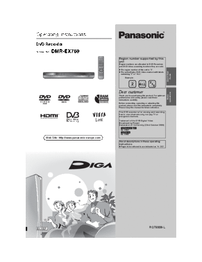 panasonic rqt9308-l  panasonic DVD DMR-EX769 rqt9308-l.pdf