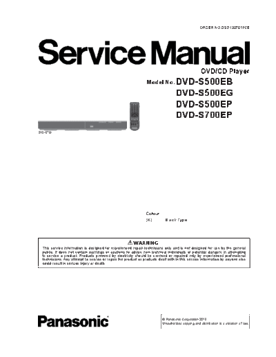 panasonic dsd1307011ce  panasonic DVD DVD-S700EBK dsd1307011ce.pdf