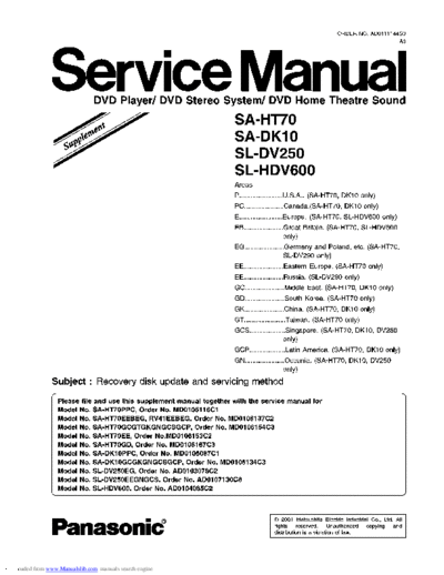 panasonic saht70  panasonic DVD SA-HT70 saht70.pdf