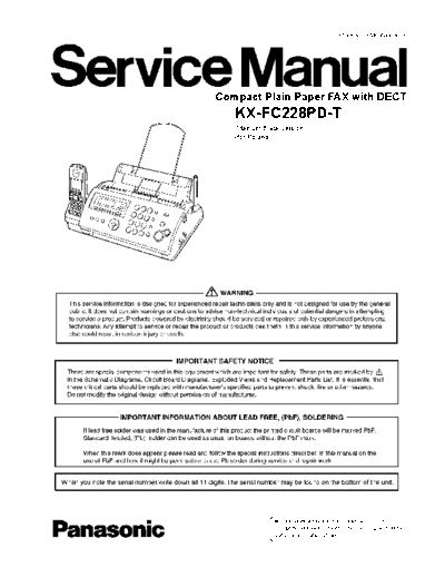 panasonic KMF0608030CE KX-FC228PD-T  panasonic Fax KX-FC228PDT KMF0608030CE_KX-FC228PD-T.pdf