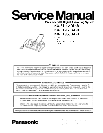 panasonic Panasonic KX-FT938RU-B KX-FT938CA-B KX-FT938UA-B  panasonic Fax KX-FT938RU-B KX-FT938CA-B Panasonic_KX-FT938RU-B_KX-FT938CA-B_KX-FT938UA-B.pdf