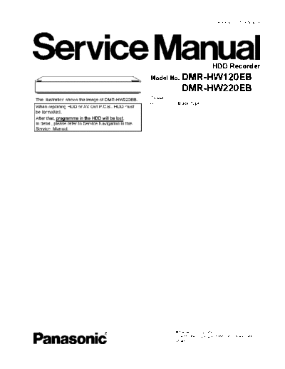 panasonic dsd1205009ce  panasonic HDD Rec DMR-HW220EB dsd1205009ce.pdf