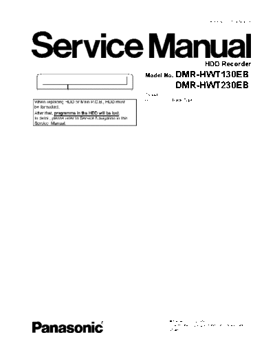 panasonic dsd1305008ce  panasonic HDD Rec DMR-HWT230EB dsd1305008ce.pdf