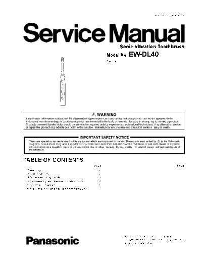 panasonic ew dl40e  panasonic Housheld EW-DL40 ew_dl40e.pdf
