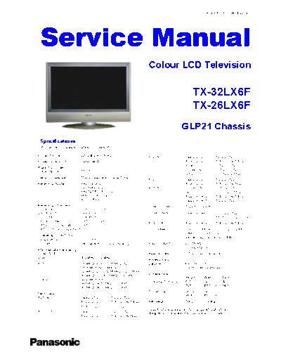 panasonic PANASONIC TX-26 32LX6F lcd  panasonic LCD GLP21 chassis PANASONIC TX-26_32LX6F lcd.pdf