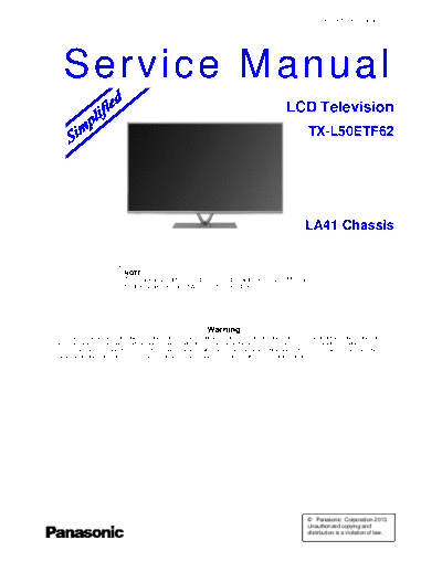 panasonic PCZ1303046AE  panasonic LCD LA41 chassis PCZ1303046AE.pdf