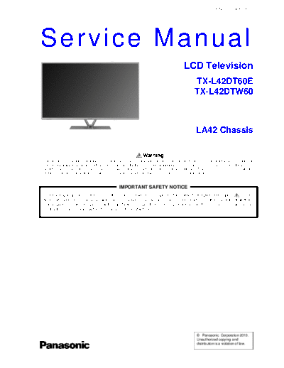 panasonic PCZ1303070CE  panasonic LCD LA42 chassis PCZ1303070CE.pdf