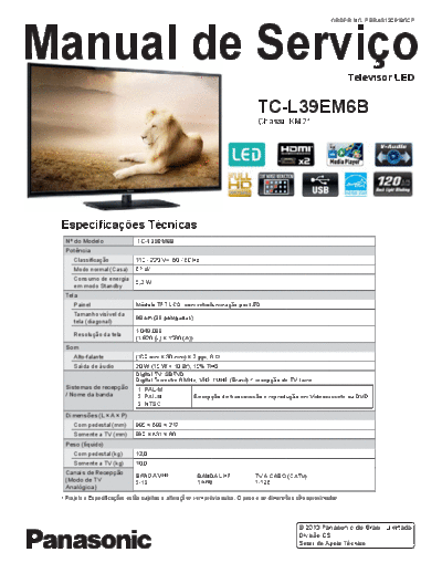 panasonic PANASONIC+TCL39EM6B  panasonic LCD TC-L39EM6B  chassis KM21 PANASONIC+TCL39EM6B.pdf