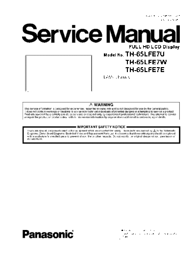 panasonic 65lfe7u w e  panasonic LCD TH-65LFE7E 65lfe7u_w_e.pdf