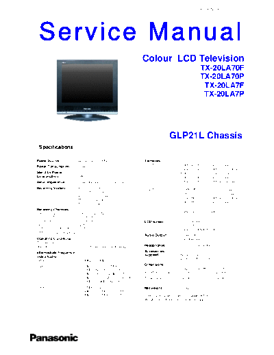 panasonic PCZ0707068CE  panasonic LCD TX-20LA70F PCZ0707068CE.pdf