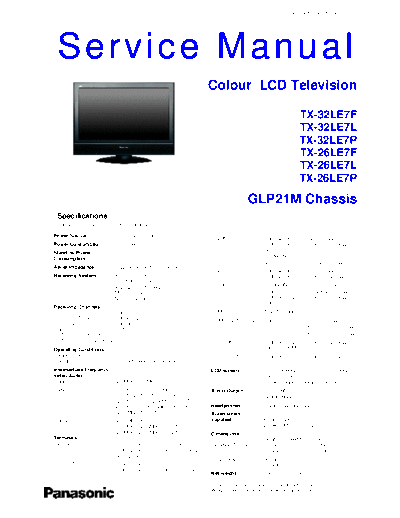 panasonic PCZ0704038CE  panasonic LCD TX-26LE7F PCZ0704038CE.pdf