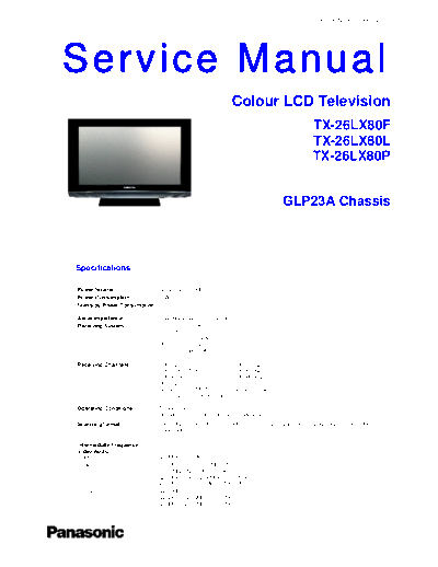 panasonic PCZ0809162CE  panasonic LCD TX-26LX80P PCZ0809162CE.pdf