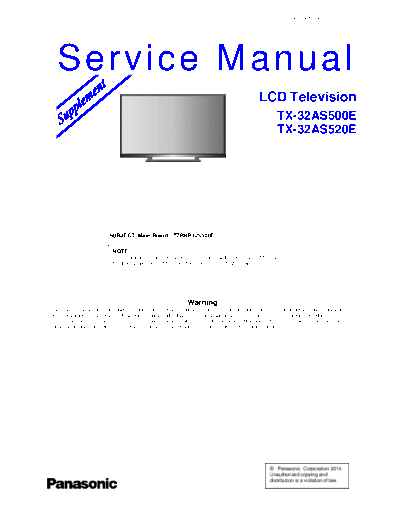 panasonic PCZ1405124SE  panasonic LCD TX-32AS500E PCZ1405124SE.pdf