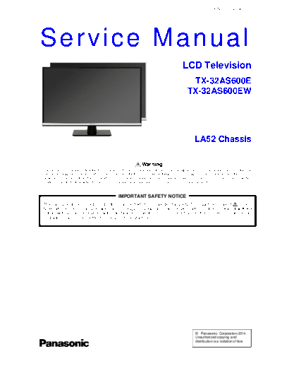 panasonic PCZ1402007CE  panasonic LCD TX-32AS600EW PCZ1402007CE.pdf