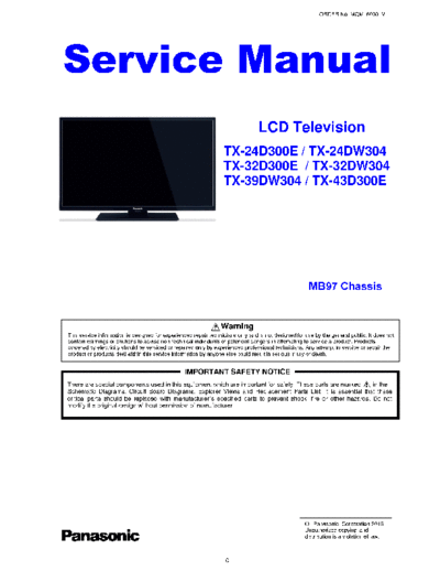 panasonic MQM160301 MB97 V2  panasonic LCD TX-32D300E MQM160301_MB97_V2.pdf