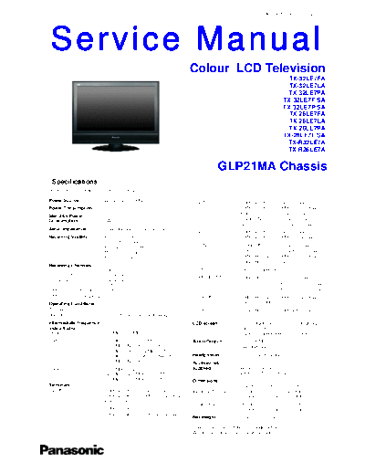 panasonic PCZ0710126CE  panasonic LCD TX-32LE7FA  chassis GLP21MA PCZ0710126CE.pdf