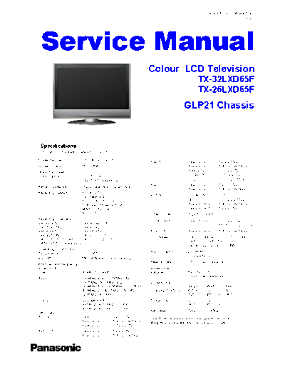 panasonic PCZ0609091CE v2  panasonic LCD TX-32LED66F  chassis GLP21 PCZ0609091CE_v2.pdf