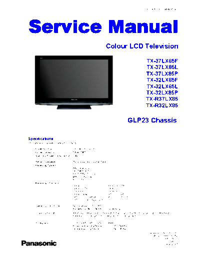 panasonic PCZ0804035CE  panasonic LCD TX-37LX85F PCZ0804035CE.pdf