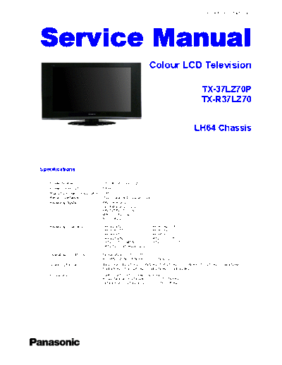 panasonic PCZ0709108CE  panasonic LCD TX-37LZ70P PCZ0709108CE.pdf
