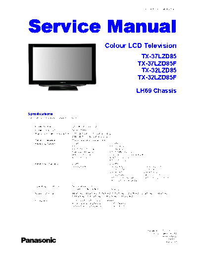 panasonic PCZ0803021CE  panasonic LCD TX-37LZD85 PCZ0803021CE.pdf