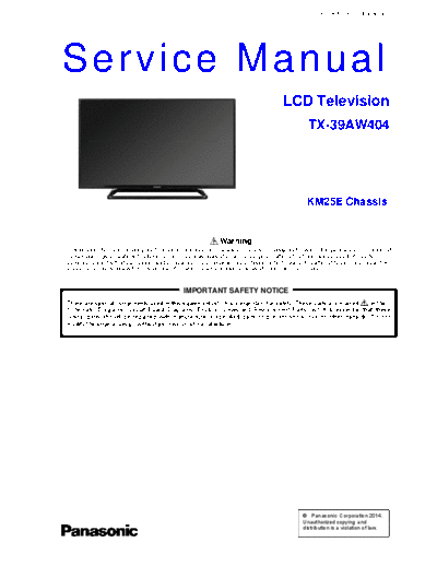 panasonic PCZ1403038CE  panasonic LCD TX-39AW404 PCZ1403038CE.pdf