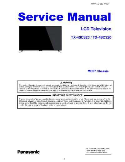 panasonic Service Manual MQM160106V1 MB97  panasonic LCD TX-40C320 Service Manual_MQM160106V1_MB97.pdf