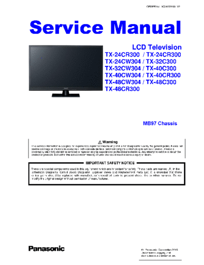 panasonic panasonic+tx-32cw304,+tx-40cw304+chassis+mb97  panasonic LCD TX-40CW304 Chassis MB97 panasonic+tx-32cw304,+tx-40cw304+chassis+mb97.pdf