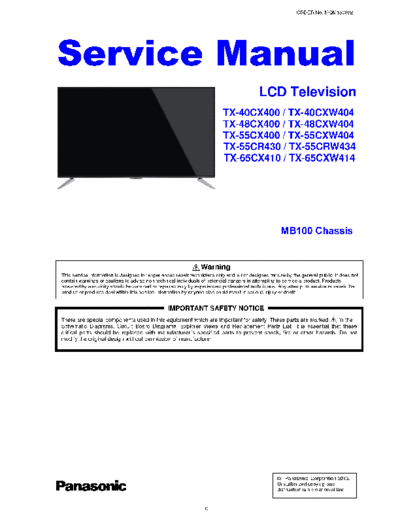 panasonic MQM150601 MB100 V2  panasonic LCD TX-40CX400 MQM150601_MB100_V2.pdf