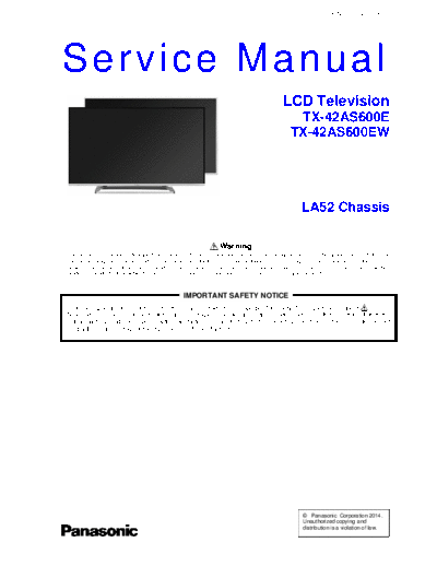 panasonic PCZ1402019CE  panasonic LCD TX-42AS600E PCZ1402019CE.pdf