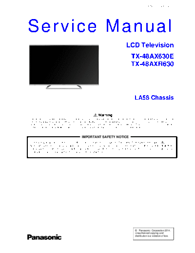 panasonic PCZ1409164CE  panasonic LCD TX-48AX630E PCZ1409164CE.pdf