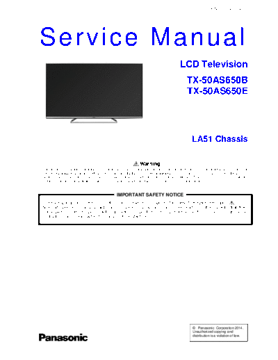 panasonic PCZ1404074CE  panasonic LCD TX-50AS650E PCZ1404074CE.pdf