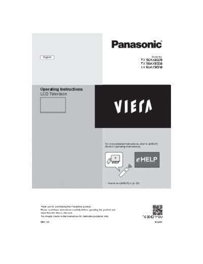 panasonic TQB0E2419U  panasonic LCD TX-50AX802B TQB0E2419U.pdf