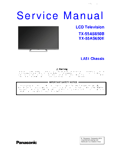 panasonic PCZ1404076CE  panasonic LCD TX-55AS650B PCZ1404076CE.pdf