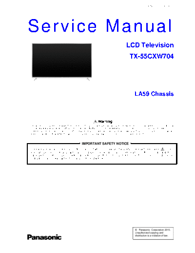 panasonic PCZ1503039CE  panasonic LCD TX-55CXW704 PCZ1503039CE.pdf