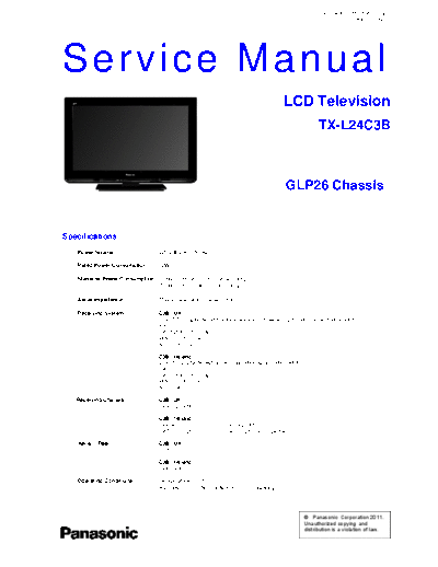 panasonic ITD1105013CE  panasonic LCD TX-L24C3B ITD1105013CE.pdf