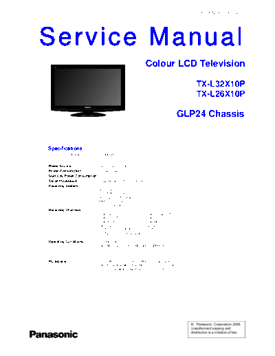 panasonic PCZ0904072CE  panasonic LCD TX-L26X10P PCZ0904072CE.pdf