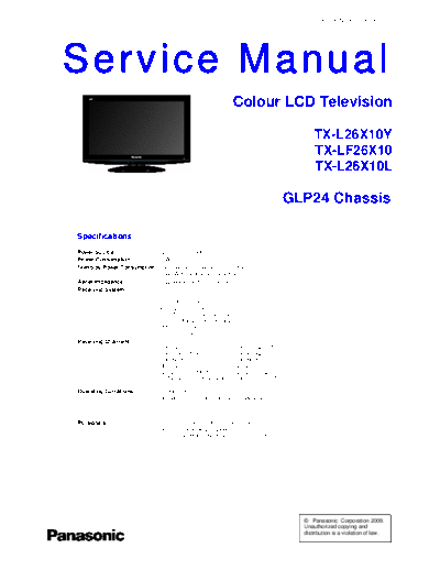 panasonic PCZ0904047CE  panasonic LCD TX-L26X10Y PCZ0904047CE.pdf