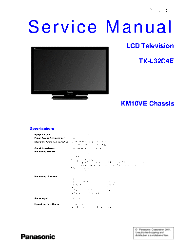 panasonic PCZ1109123CE  panasonic LCD TX-L32C4E PCZ1109123CE.pdf