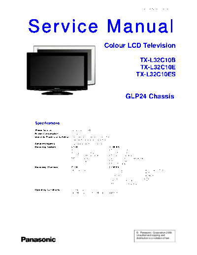 panasonic PCZ0905091CE  panasonic LCD TX-L32C10B PCZ0905091CE.pdf