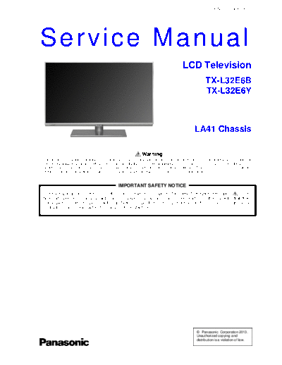 panasonic PCZ1303038CE  panasonic LCD TX-L32E6B PCZ1303038CE.pdf