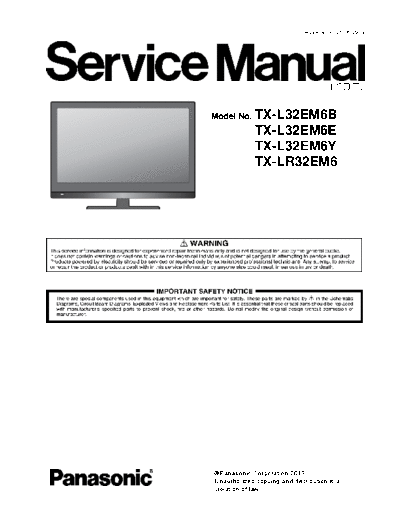 panasonic PCZ1305129CE  panasonic LCD TX-L32EM6E PCZ1305129CE.pdf